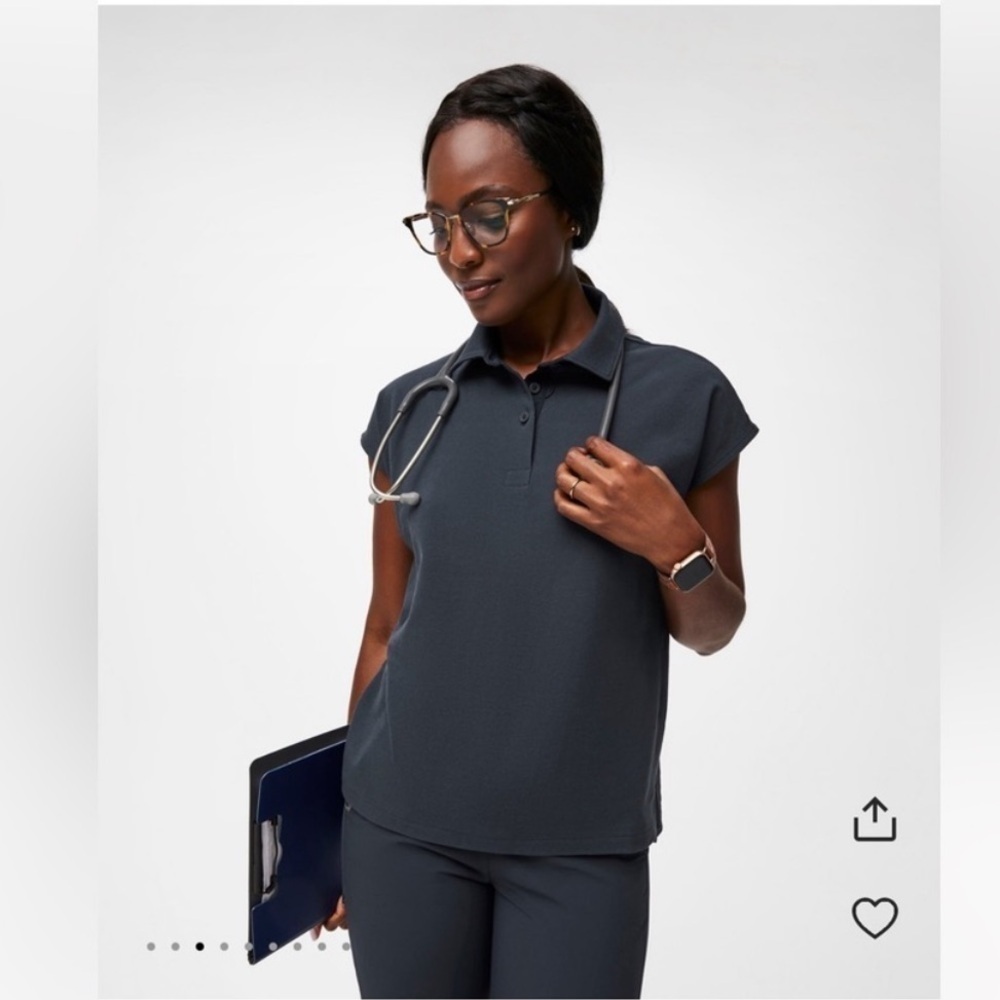 NWT Figs Pique Shortsleeve Polo